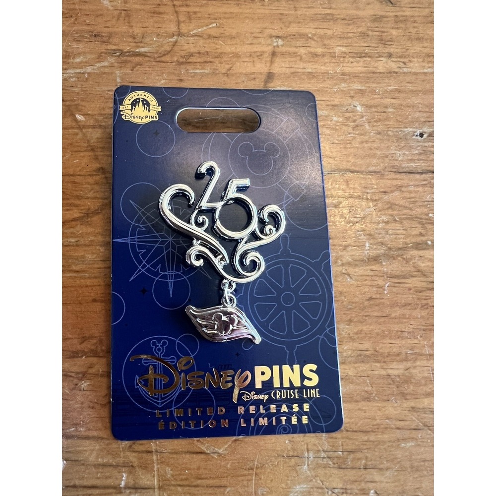 DISNEY CRUISE LINE DCL 25TH SILVER ANNIVERSARY LIMITED RELEASE PIN